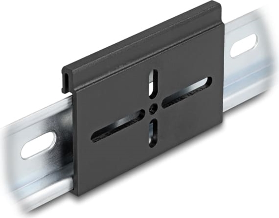 Picture of Delock Aluminium Mounting Clip for DIN Rail 70.0 x 47.8 mm black
