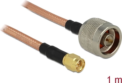 Picture of Delock Antenna Cable N Plug > SMA Plug RG-142 1 m low loss