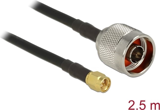 Picture of Delock Antenna Cable N plug to SMA plug LMR/CFD200 2.5 m low loss