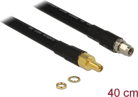 Picture of Delock Antenna Cable RP-SMA plug > RP-SMA jack CFD400 LLC400 0.4 m low loss
