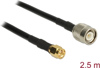 Picture of Delock Antenna Cable TNC Plug > SMA Plug CFD200 2.5 m low loss