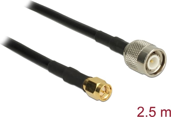 Picture of Delock Antenna Cable TNC Plug > SMA Plug CFD200 2.5 m low loss