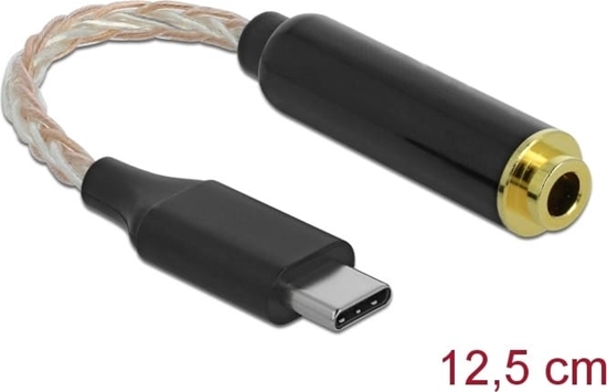 Picture of Delock Audio Adapter USB Type-C™ male to 4.4 mm 5 pin stereo jack female 12.5 cm