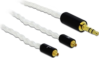 Picture of Delock Audio Cable 3.5 mm 3 pin stereo jack male to 2 x MMCX male 1.20 m