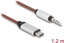 Attēls no Delock AUX Cable USB Type-C™ male to Stereo plug 3.5 mm 4 pin 1.2 m