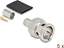Picture of Delock BNC plug for crimping RG6 with matching shrink tube