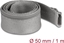 Picture of Delock Braided Sleeve with zip fastener heat-resistant 1 m x 50 mm grey