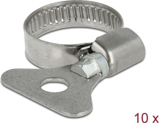 Изображение Delock Butterfly Hose Clamp 16 - 25 mm 10 pieces metal