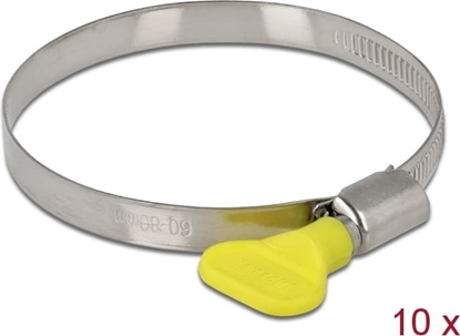 Изображение Delock Butterfly Hose Clamp 60 - 80 mm 10 pieces yellow