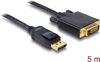 Picture of Delock Cable DisplayPort 1.1 male > DVI 24+1 male passive 5 m black