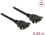 Picture of Delock Cable DisplayPort 1.2 female > DisplayPort female panel-mount 4K 60 Hz 0.25 m