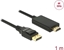 Изображение Delock Cable DisplayPort 1.2 male > High Speed HDMI-A male passive 4K 30 Hz 1 m black