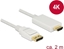 Picture of Delock Cable DisplayPort 1.2 male > High Speed HDMI-A male passive 4K 30 Hz 2 m white