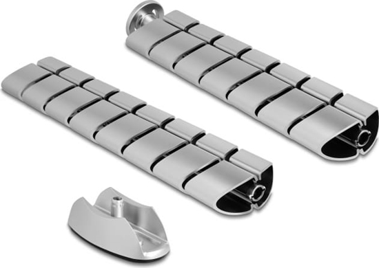 Picture of Delock Cable Duct for desk 740 x 75 mm height adjustable silver