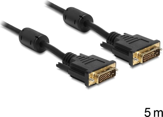 Picture of Delock Cable DVI 24+1 male > DVI 24+1 male 5 m black