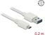 Изображение Delock Cable EASY-USB 2.0 Type-A male > EASY-USB 2.0 Type Micro-B male 0,2 m white