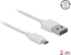 Picture of Delock Cable EASY-USB 2.0 Type-A male > EASY-USB 2.0 Type Micro-B male 2 m white