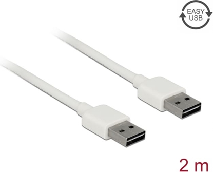 Picture of Delock Cable EASY-USB 2.0 Type-A male > EASY-USB 2.0 Type-A male 2 m white