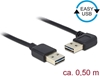 Picture of Delock Cable EASY-USB 2.0 Type-A male > EASY-USB 2.0 Type-A male angled left / right 0,5 m
