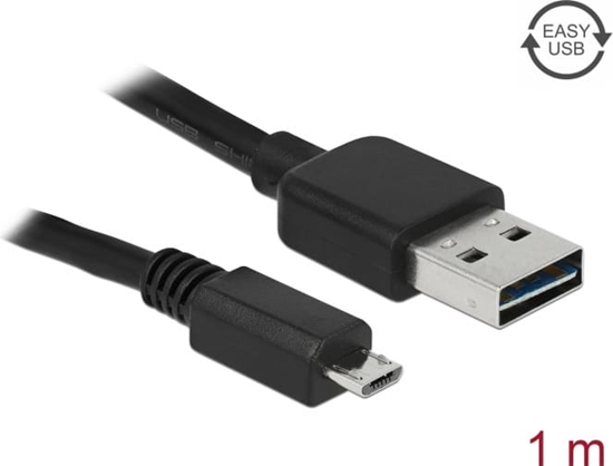Picture of Delock Cable EASY-USB 2.0 Type-A male > USB 2.0 Type Micro-B male 1 m black
