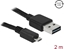 Picture of Delock Cable EASY-USB 2.0 Type-A male > USB 2.0 Type Micro-B male 2 m black