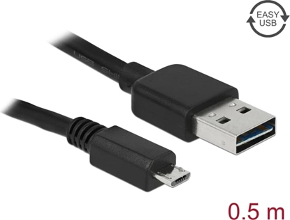 Picture of Delock Cable EASY-USB 2.0 Type-A male > USB 2.0 Type Micro-B male 50 cm black