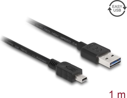 Picture of Delock Cable EASY-USB 2.0 Type-A male > USB 2.0 Type Mini-B male 1 m black