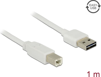 Picture of Delock Cable EASY-USB 2.0 Type-A male > USB 2.0 Type-B male 1 m white