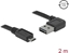 Picture of Delock Cable EASY-USB 2.0 Type-A male angled left / right > USB 2.0 Type Micro-B male 2 m