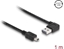 Picture of Delock Cable EASY-USB 2.0 Type-A male angled left / right > USB 2.0 Type Mini-B male 1 m