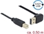 Изображение Delock Cable EASY-USB 2.0 Type-A male angled up / down > USB 2.0 Type-B male 0,5 m