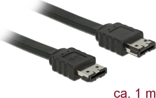 Picture of Delock Cable eSATA 3 Gb/s receptacle > eSATA receptacle 1 m black