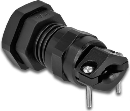 Picture of Delock Cable Gland PG9 with strain relief and bending protection black