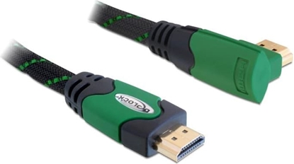 Picture of Delock Cable High Speed HDMI with Ethernet – HDMI A male > HDMI A male angled 4K 1 m