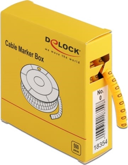 Picture of Delock Cable Marker Box, No. 0, yellow, 500 pieces