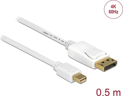 Picture of Delock Cable Mini DisplayPort 1.2 male > DisplayPort male 4K 60 Hz 0.5 m