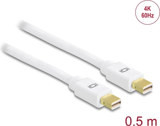 Picture of Delock Cable Mini DisplayPort 1.2 male > Mini DisplayPort male 4K 60 Hz 0.5 m