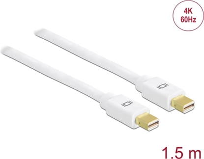 Picture of Delock Cable Mini DisplayPort 1.2 male > Mini DisplayPort male 4K 60 Hz 1.5 m