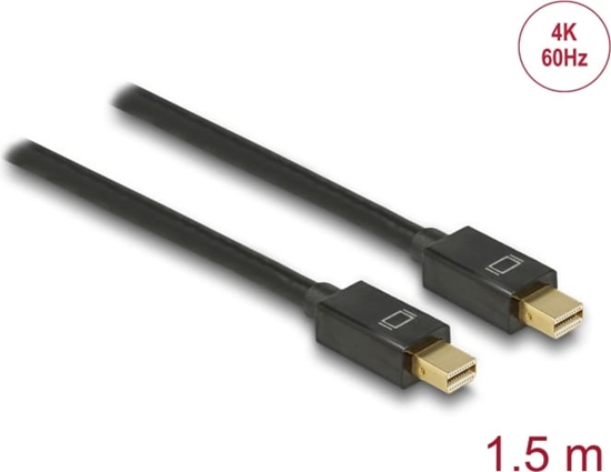 Picture of Delock Cable Mini DisplayPort 1.2 male > Mini DisplayPort male 4K 60 Hz 1.5 m