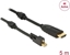 Picture of Delock Cable mini DisplayPort 1.2 male with screw > HDMI male 4K Active black 5 m