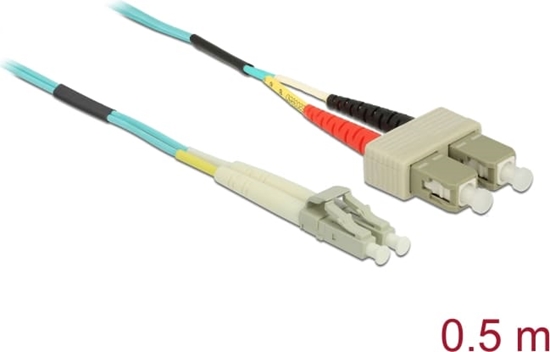 Picture of Delock Cable Optical Fibre LC to SC Multi-mode OM3 0.5 m
