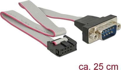 Picture of Delock Cable RS-232 Serial pin header female to DB9 male layout 1:1