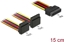 Attēls no Delock Cable SATA 15 pin power plug with latching function > 2 x SATA 15 pin power receptacle up 15 cm