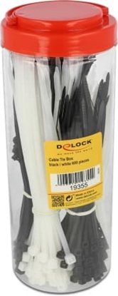 Picture of Delock Cable tie assortment box 600 pieces black / white