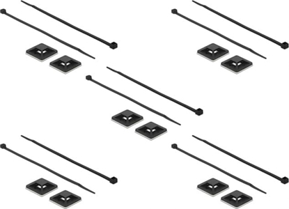 Picture of Delock Cable Tie Mount 30 x 30 mm with Cable Tie L 200 x W 4.8 mm black