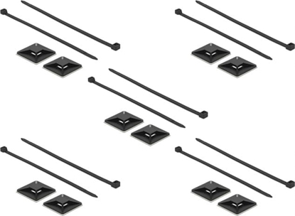 Picture of Delock Cable Tie Mount 40 x 40 mm with Cable Tie L 250 x W 7.2 mm black