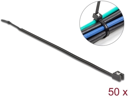 Picture of Delock Cable Tie self-cutting L 200 x W 4.8 mm 50 pieces black