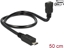 Изображение Delock Cable USB 2.0 Micro-B male > USB 2.0 Micro-B female OTG ShapeCable 0.50 m