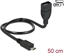 Attēls no Delock Cable USB 2.0 Micro-B male > USB 2.0 Type-A female OTG ShapeCable 0.50 m