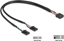 Picture of Delock Cable USB 2.0 pin header female 2.54 mm 10 pin to 2 x USB 2.0 pin header female 2.54 mm 4 pin 30 cm